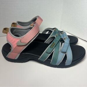 Teva Sandals Women US 7.5 Tirra Light Earth Multi Strappy Sport Hike Shoe Pastel